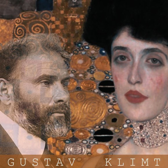 Lady in Gold Pendant Necklace Gustav Klimt Garnet Adele Face Cabochon Handmade - Picture 9 of 9